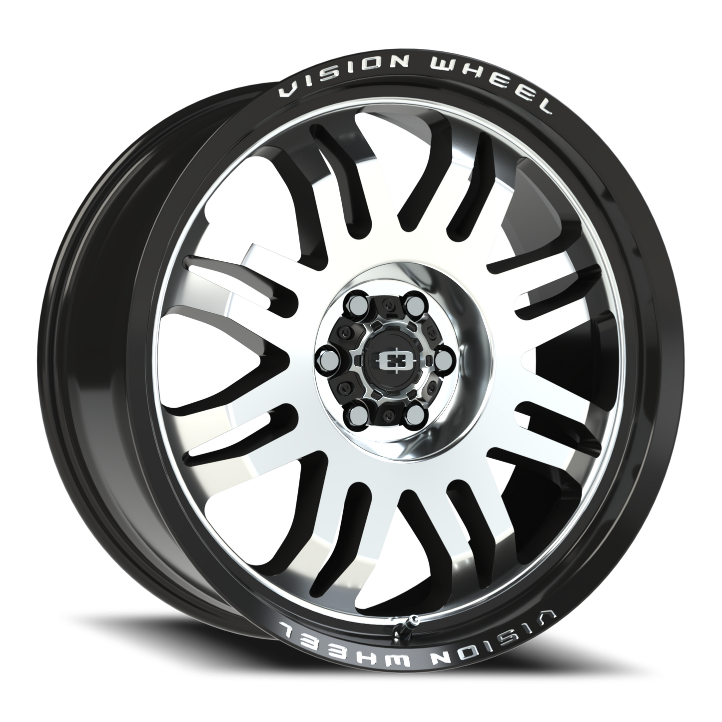 Vision Inferno 20X9 Gloss Black Machined Face Wheel