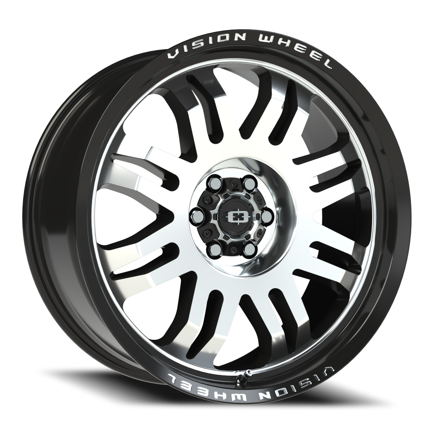 Vision Inferno 20X9 Gloss Black Machined Face Wheel
