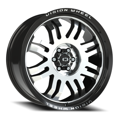 Vision Inferno 20X9 Gloss Black Machined Face Wheel
