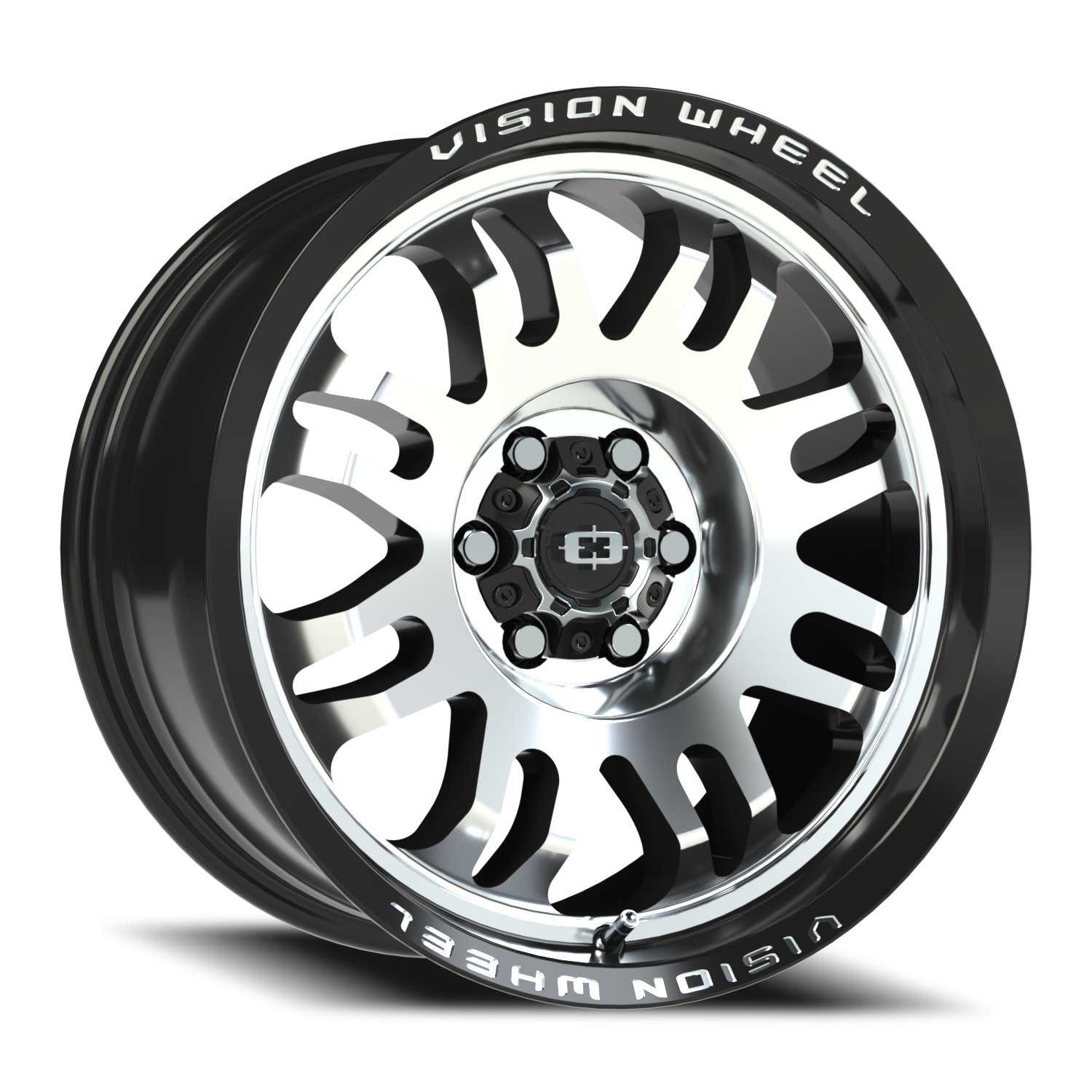 Vision Inferno 17X8.5 Gloss Black Machined Face Wheel