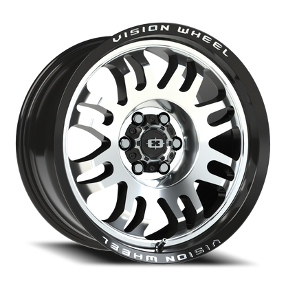 Vision Inferno 17X8.5 Gloss Black Machined Face Wheel
