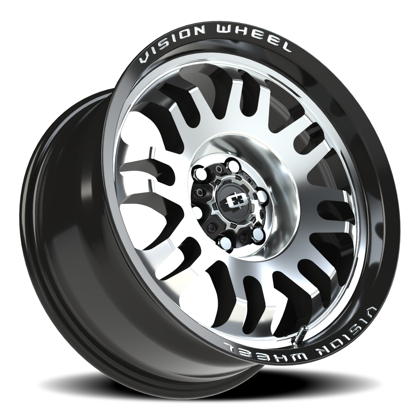 Vision Inferno 17X8.5 Gloss Black Machined Face Wheel