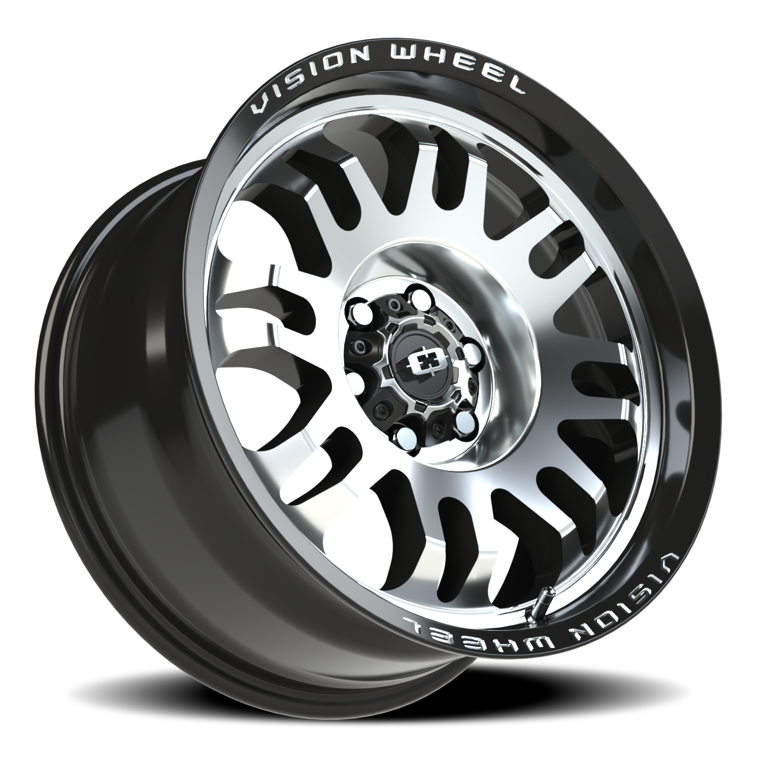 Vision Inferno 17X8.5 Gloss Black Machined Face Wheel