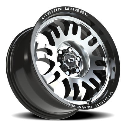 Vision Inferno 17X8.5 Gloss Black Machined Face Wheel