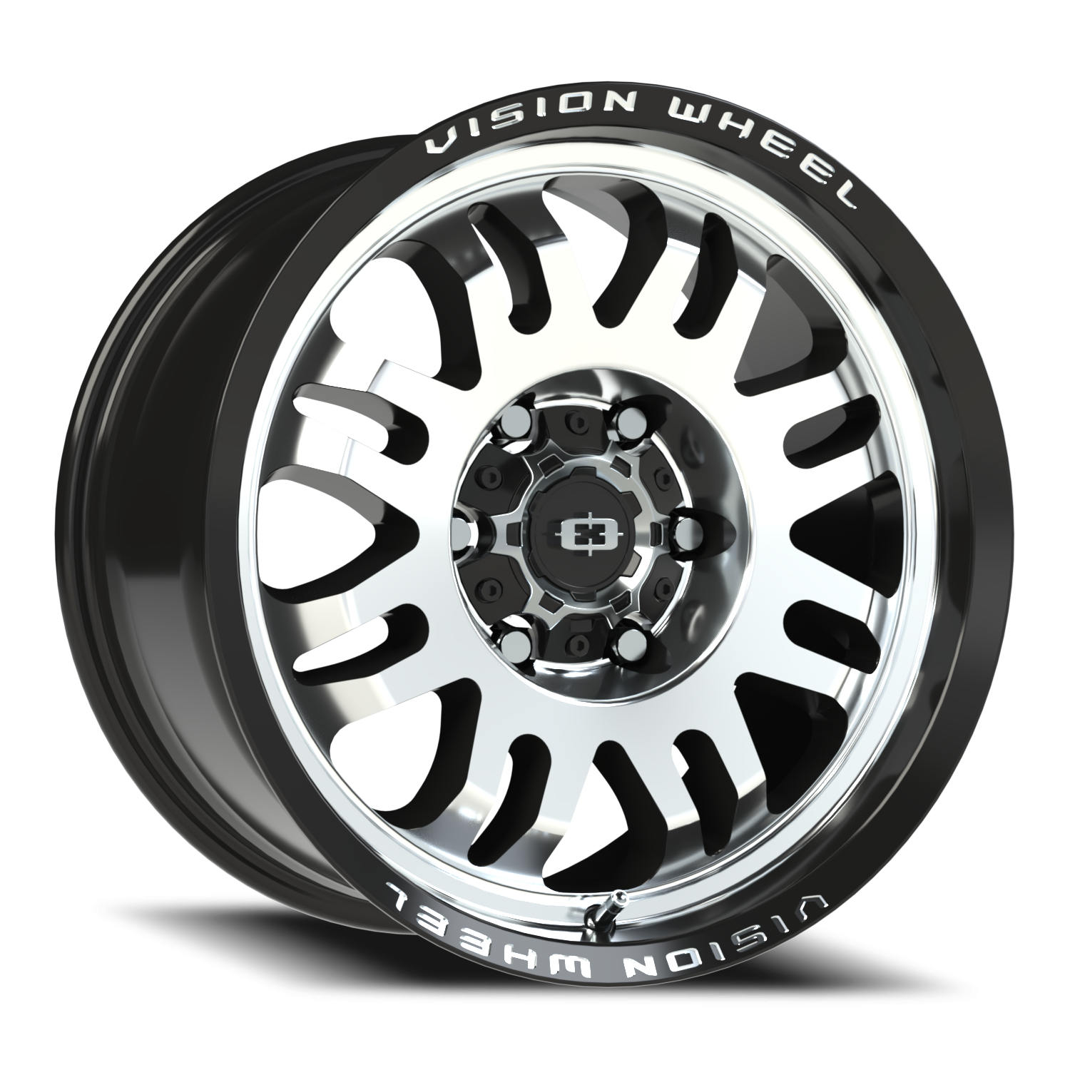 Vision Inferno 17X9 Gloss Black Machined Face Wheel