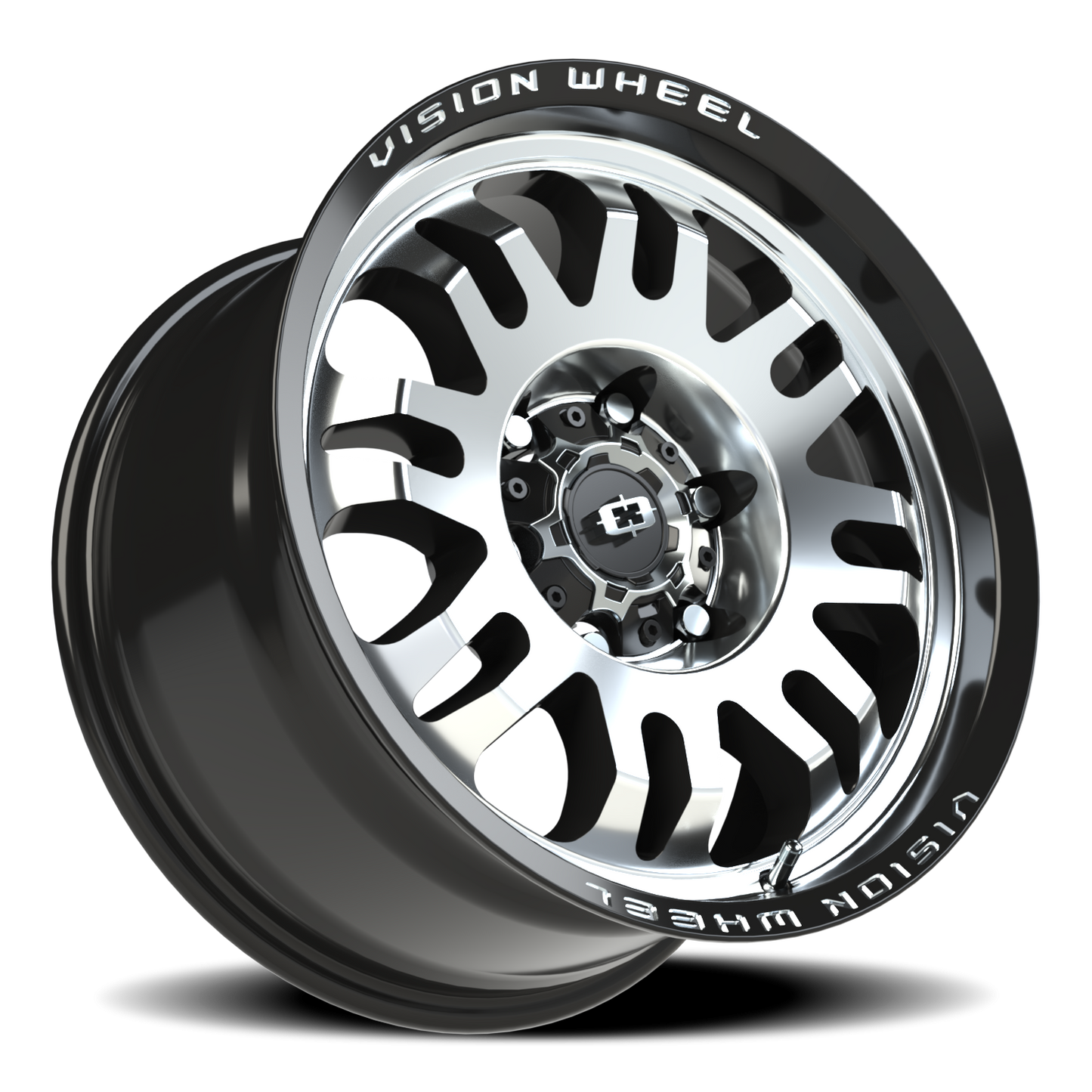 Vision Inferno 17X9 Gloss Black Machined Face Wheel