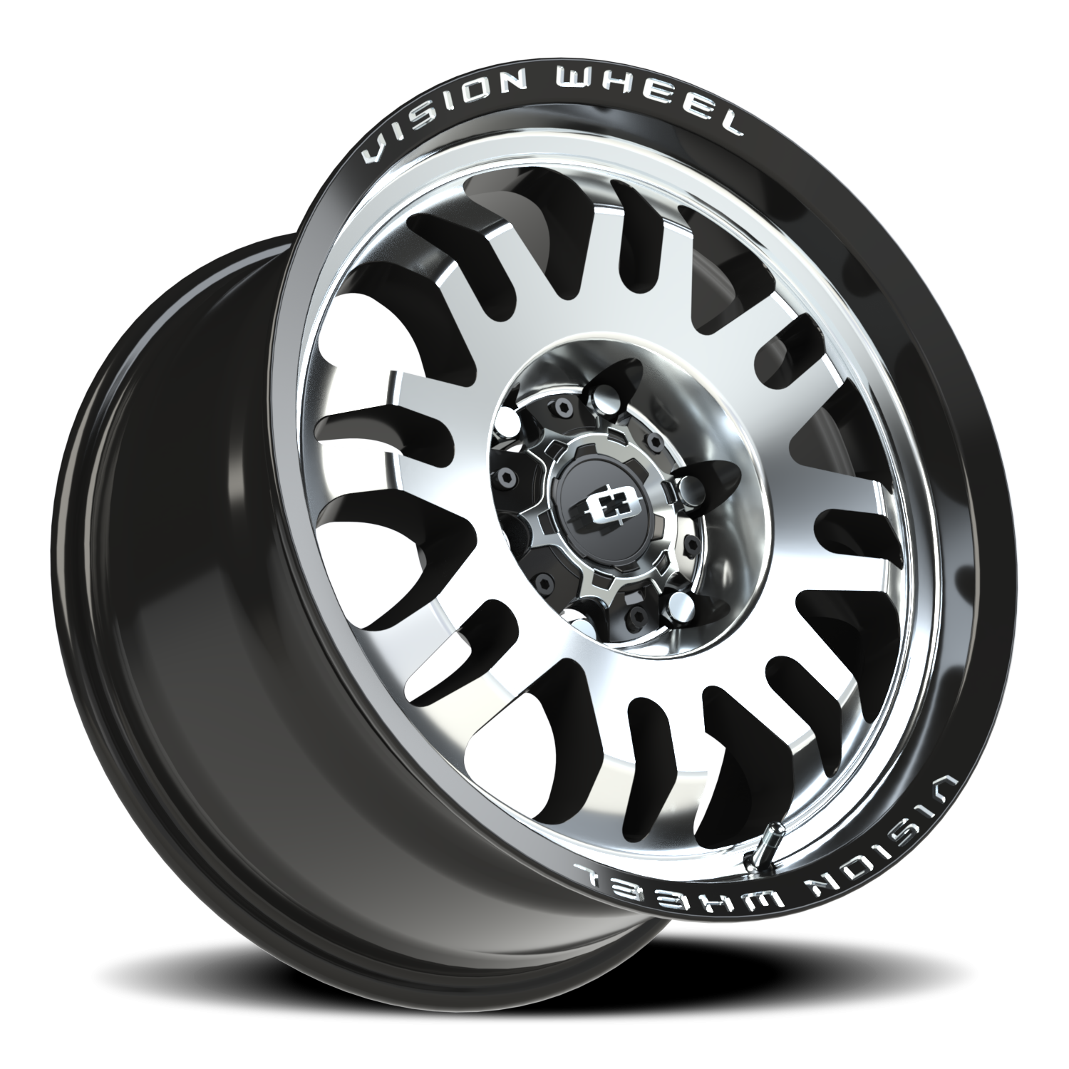 Vision Inferno 17X9 Gloss Black Machined Face Wheel