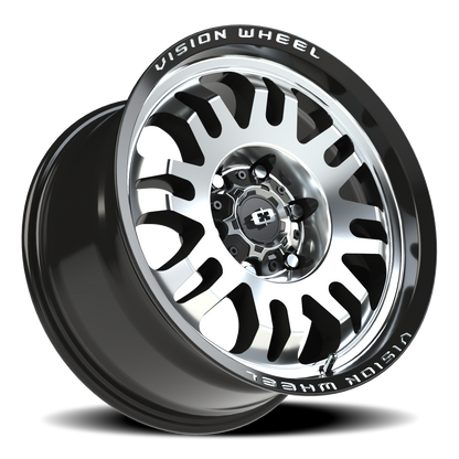 Vision Inferno 17X9 Gloss Black Machined Face Wheel