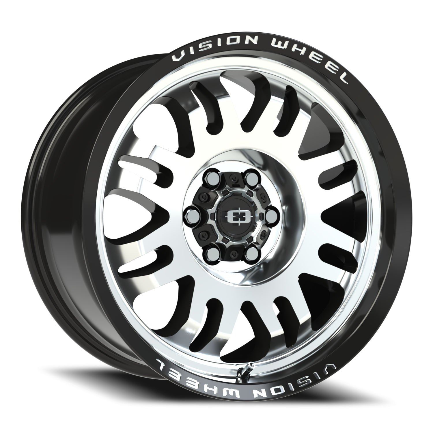 Vision Inferno 17X9 Gloss Black Machined Face Wheel