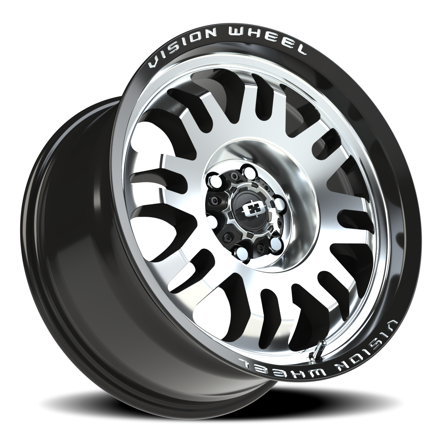 Vision Inferno 17X9 Gloss Black Machined Face Wheel