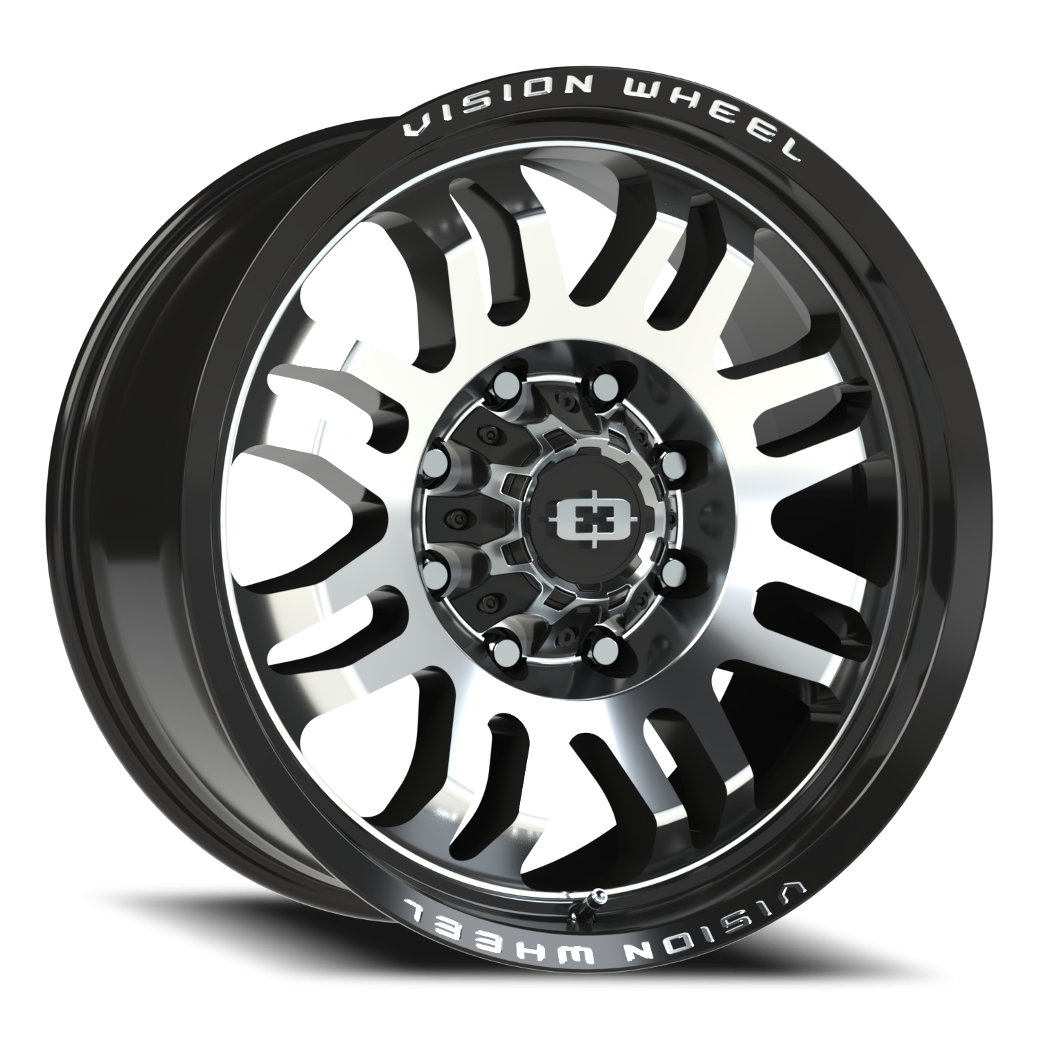 Vision Inferno 20X9.5 Gloss Black Machined Face Wheel