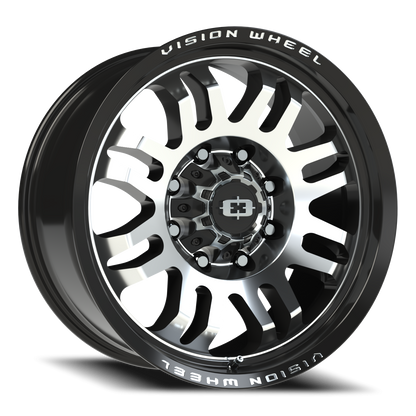 Vision Inferno 20X9.5 Gloss Black Machined Face Wheel
