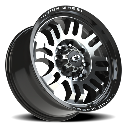 Vision Inferno 20X9.5 Gloss Black Machined Face Wheel