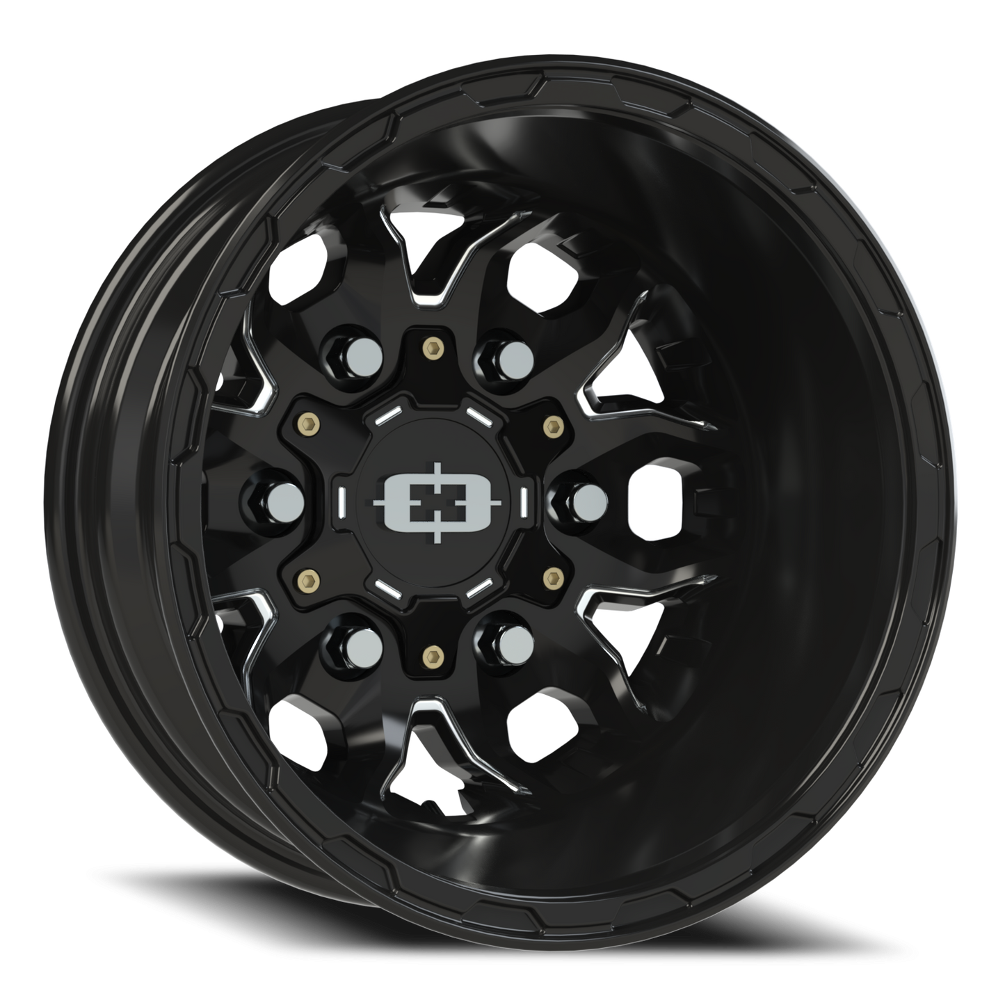 Vision Dually 16X6 Gloss Black Milled Spoke Wheel