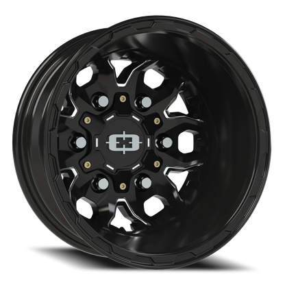 Vision Dually 16X6 Gloss Black Milled Spoke Wheel