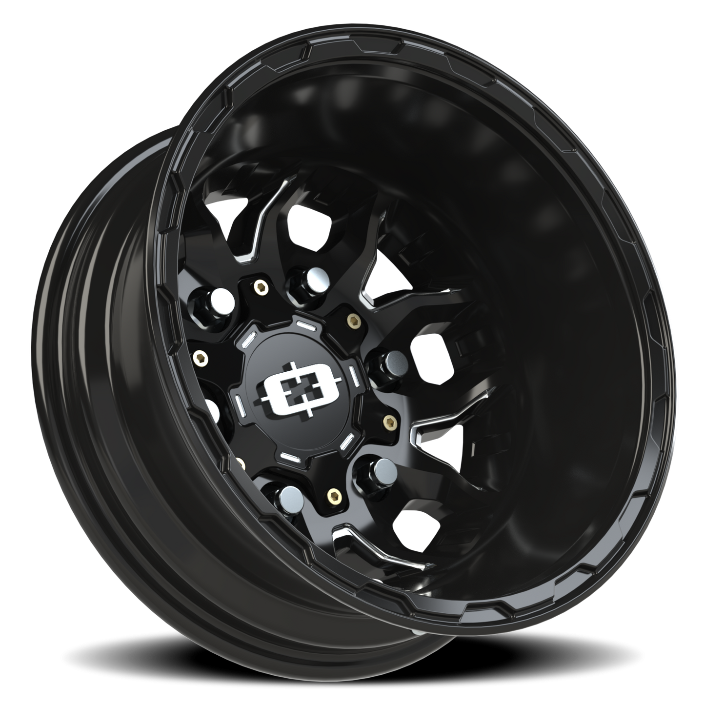 Vision Dually 16X6 Gloss Black Milled Spoke Wheel