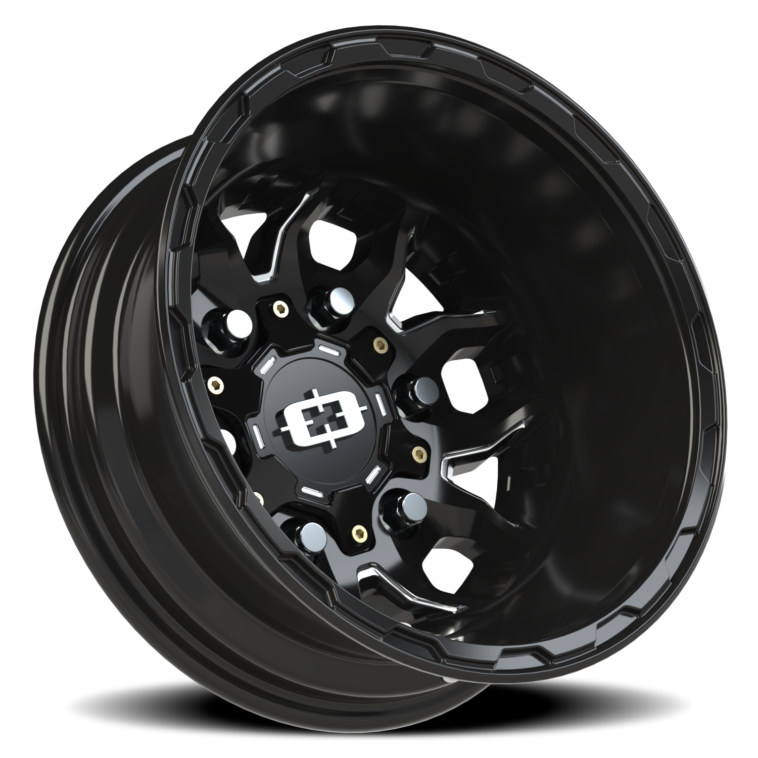 Vision Dually 16X6 Gloss Black Milled Spoke Wheel