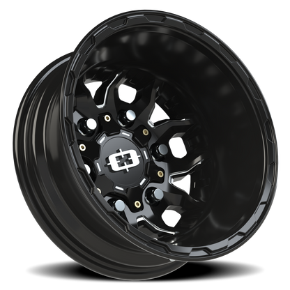 Vision Dually 16X6 Gloss Black Milled Spoke Wheel