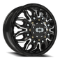 Vision Dually 17X6.5 Gloss Black Milled Spoke Wheel