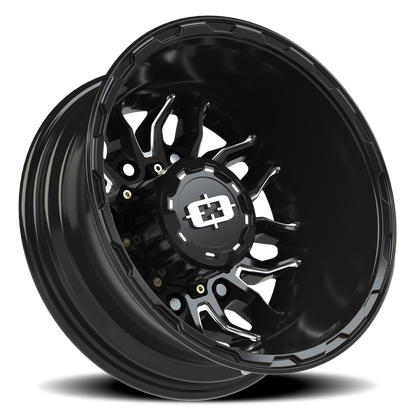 Vision Dually 17X6.5 Gloss Black Milled Spoke Wheel