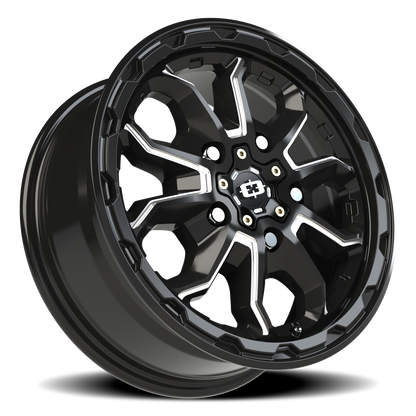 Vision Van 16X6.5 Gloss Black Milled Spoke Wheel