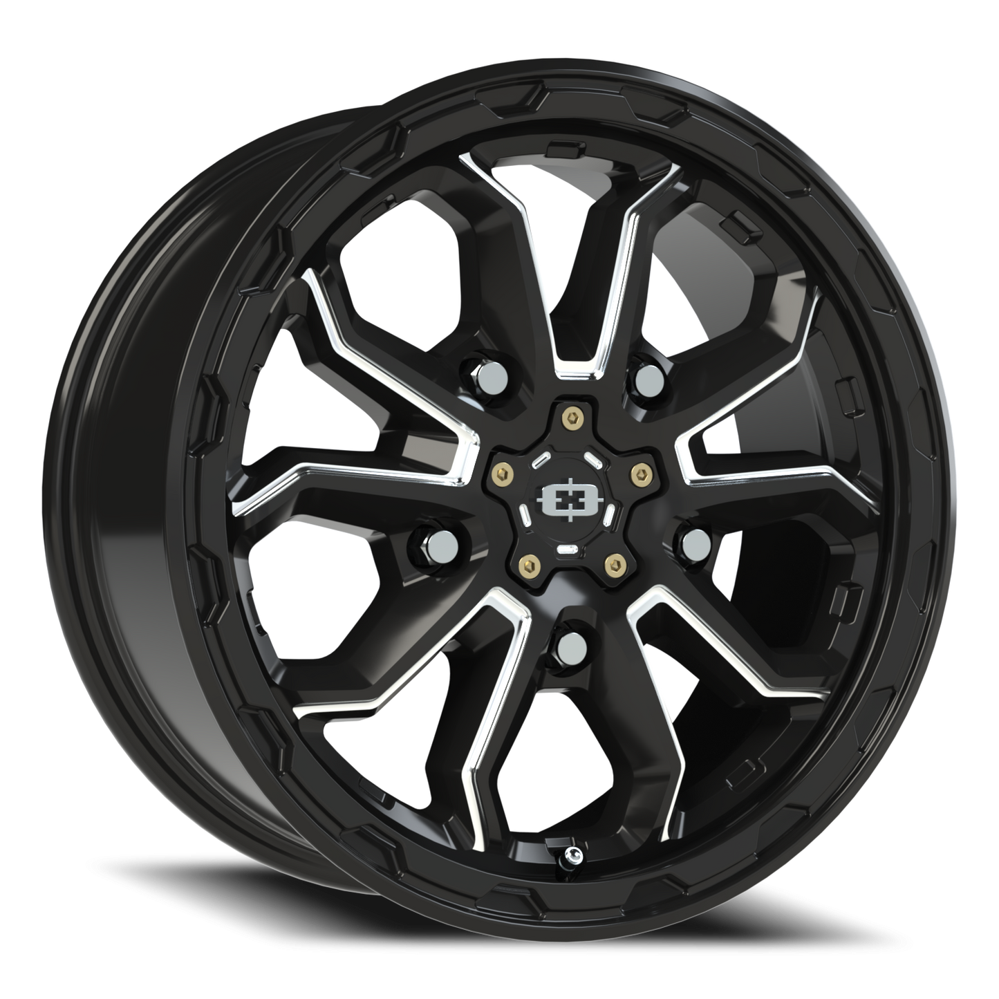 Vision Van 17X7.5 Gloss Black Milled Spoke Wheel