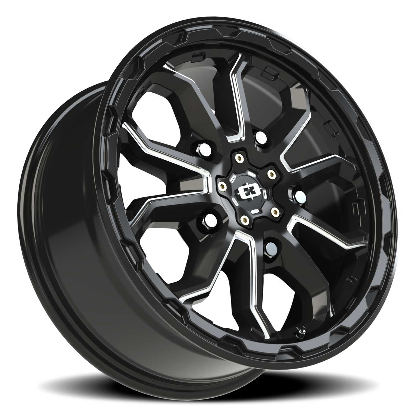 Vision Van 17X7.5 Gloss Black Milled Spoke Wheel