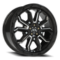 Vision Van 17X7.5 Gloss Black Milled Spoke Wheel