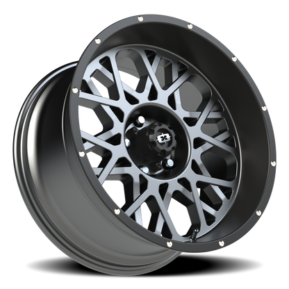 Vision Rocker 20X10 Anthracite with Satin Black Lip Wheel