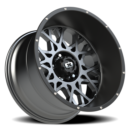Vision Rocker 20X12 Anthracite with Satin Black Lip Wheel