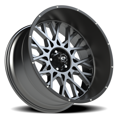 Vision Rocker 24X12 Anthracite with Satin Black Lip Wheel