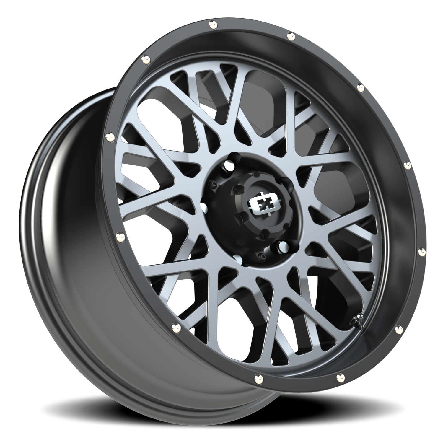 Vision Rockr 20X9 Anthracite with Satin Black Lip Wheel