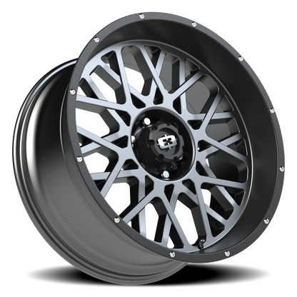 Vision Rocker 22X10 Anthracite with Satin Black Lip Wheel