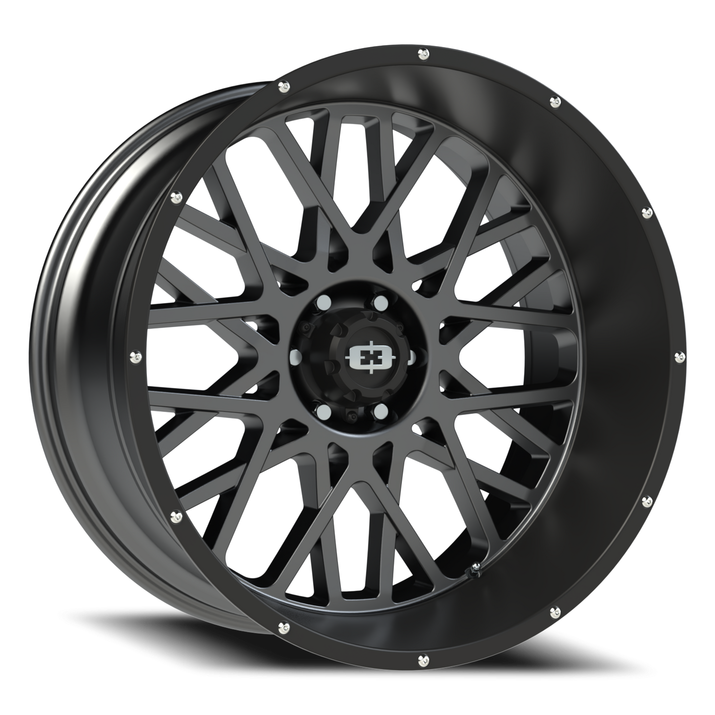 Vision Rocker 24X12 Anthracite with Satin Black Lip Wheel