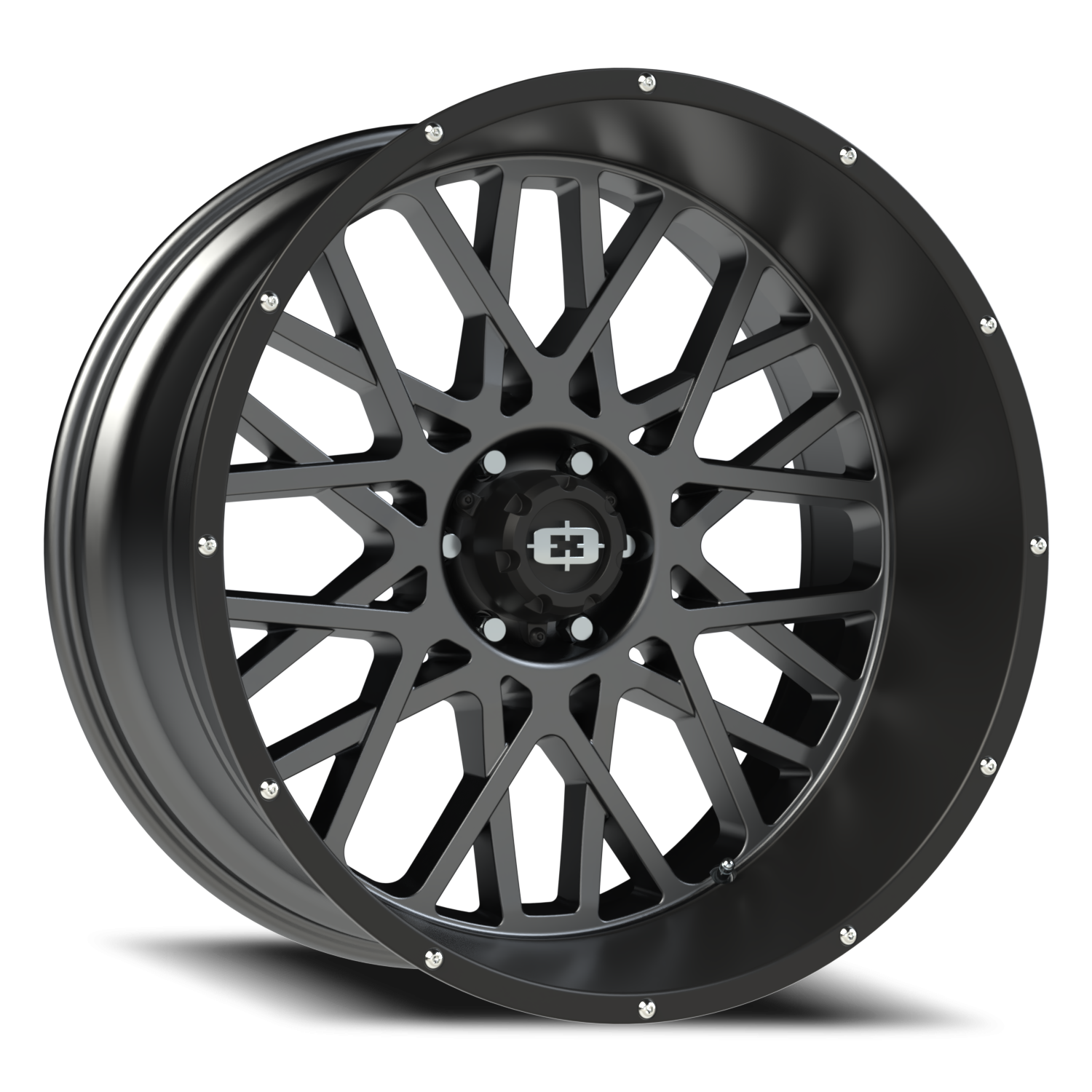 Vision Rocker 24X12 Anthracite with Satin Black Lip Wheel