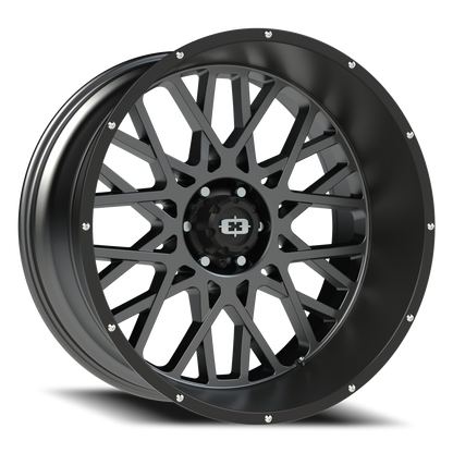 Vision Rocker 24X12 Anthracite with Satin Black Lip Wheel