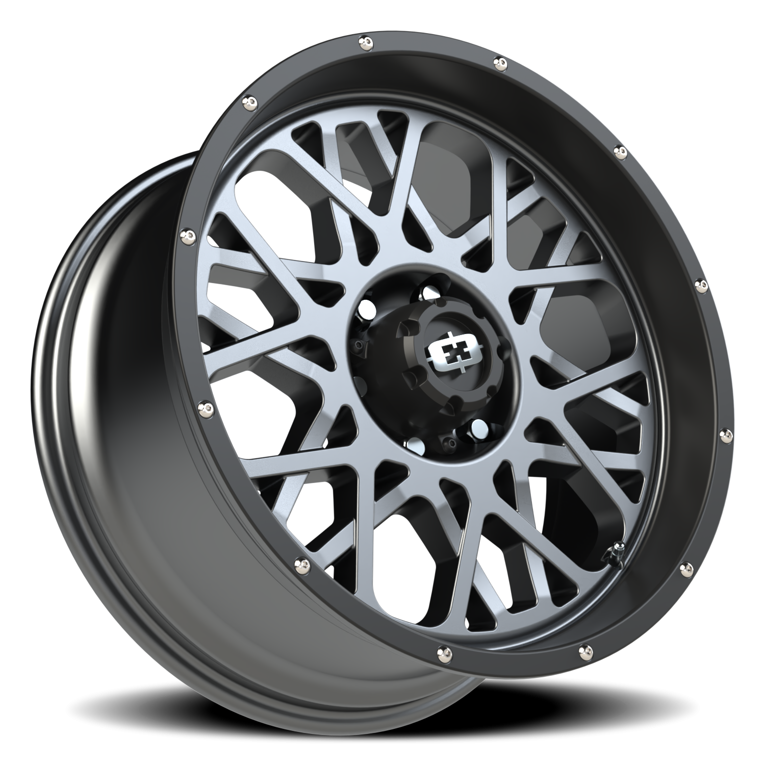 Vision Rocker 20X9 Anthracite with Satin Black Lip Wheel