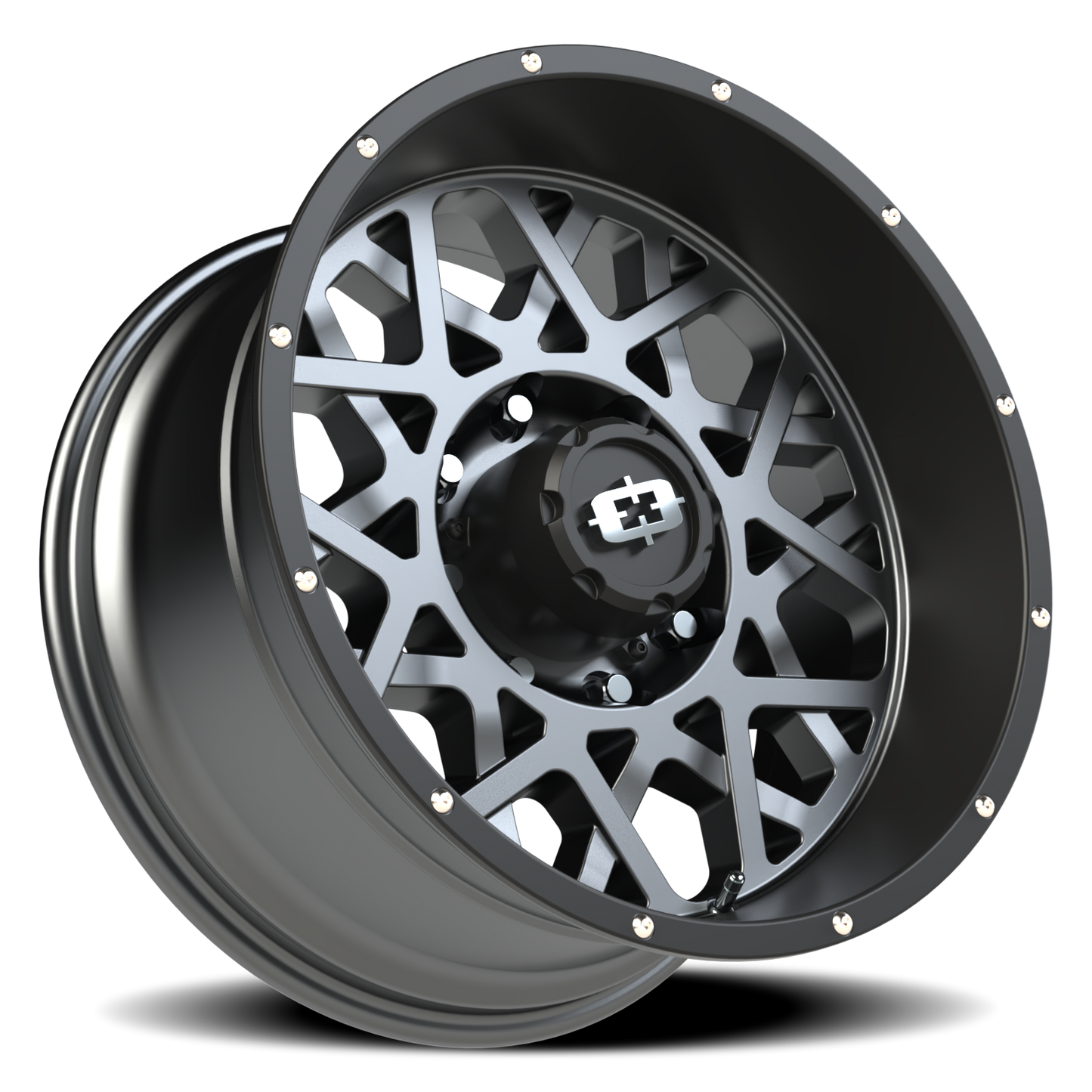 Vision Rocker 20X10 Anthracite with Satin Black Lip Wheel