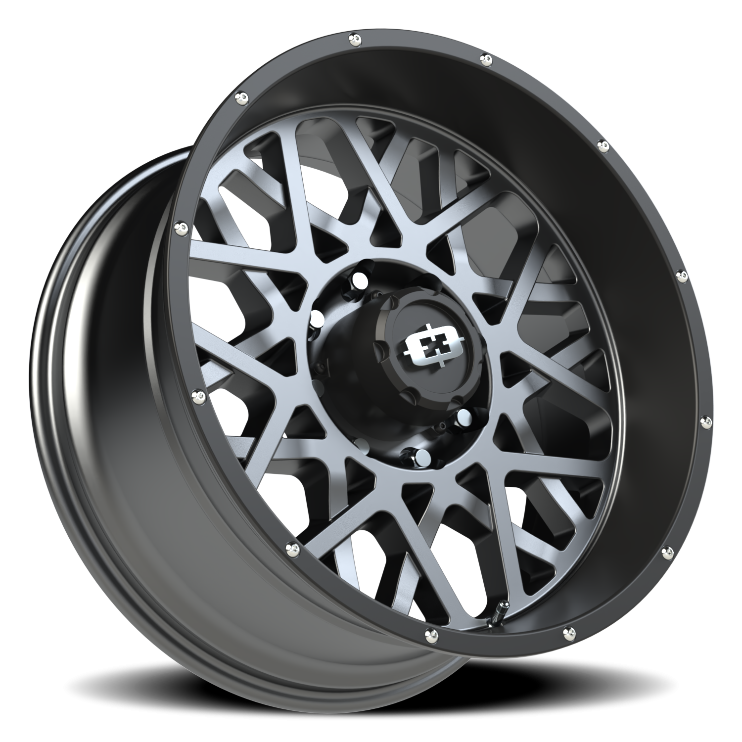 Vision Rocker 22X10 Anthracite with Satin Black Lip Wheel