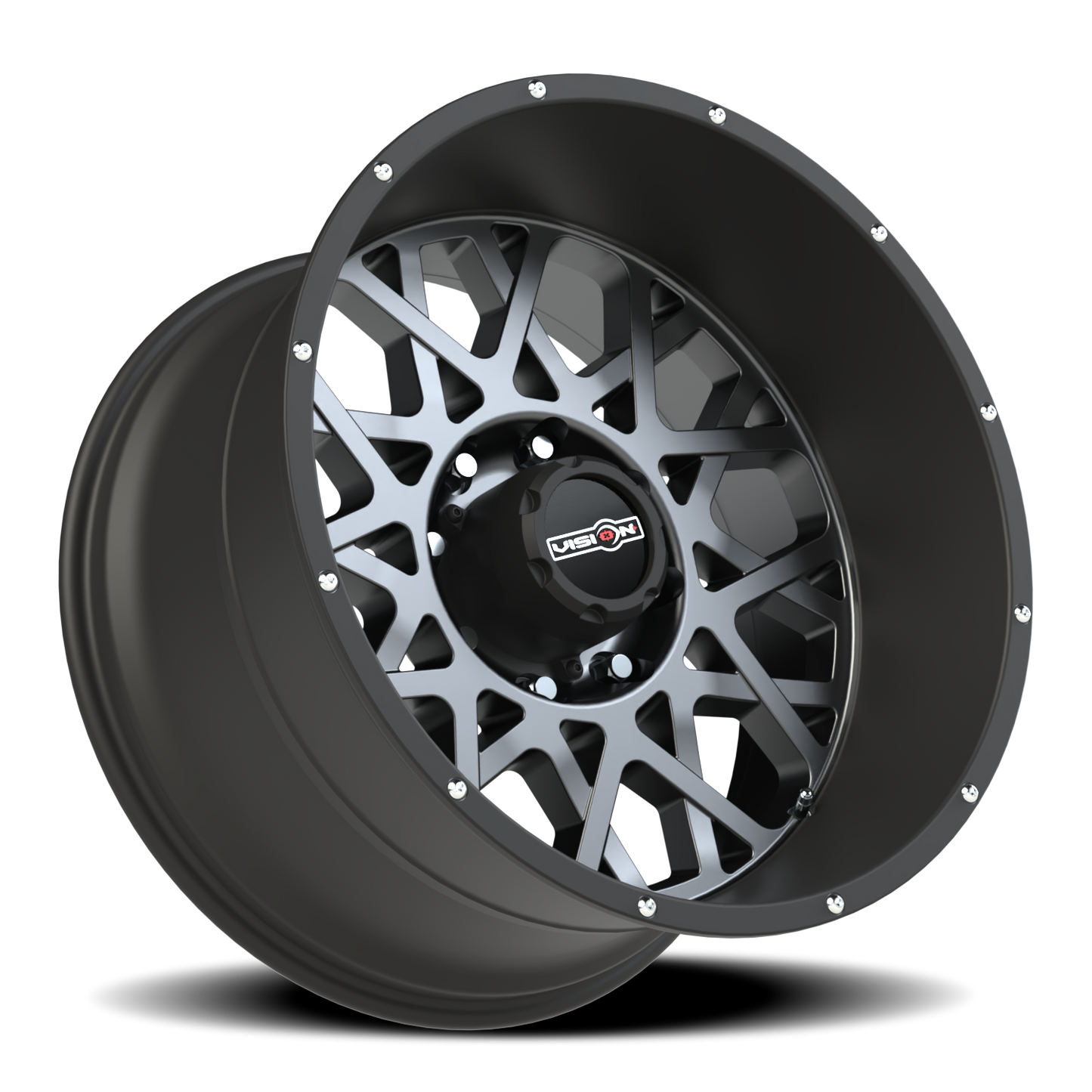 Vision Rocker 22X12 Anthracite with Satin Black Lip Wheel