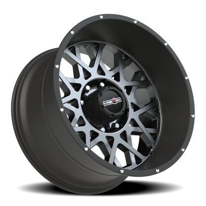 Vision Rocker 22X12 Anthracite with Satin Black Lip Wheel