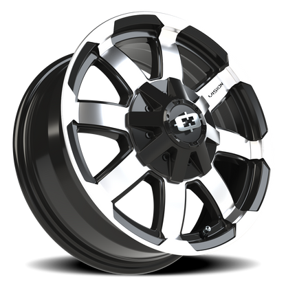 Vision Valor 16X6.5 Gloss Black Machined Face Wheel