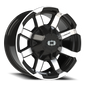 Vision Valor 16X8 Gloss Black Machined Face Wheel