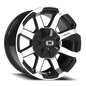 Vision Valor 16X8 Gloss Black Machined Face Wheel