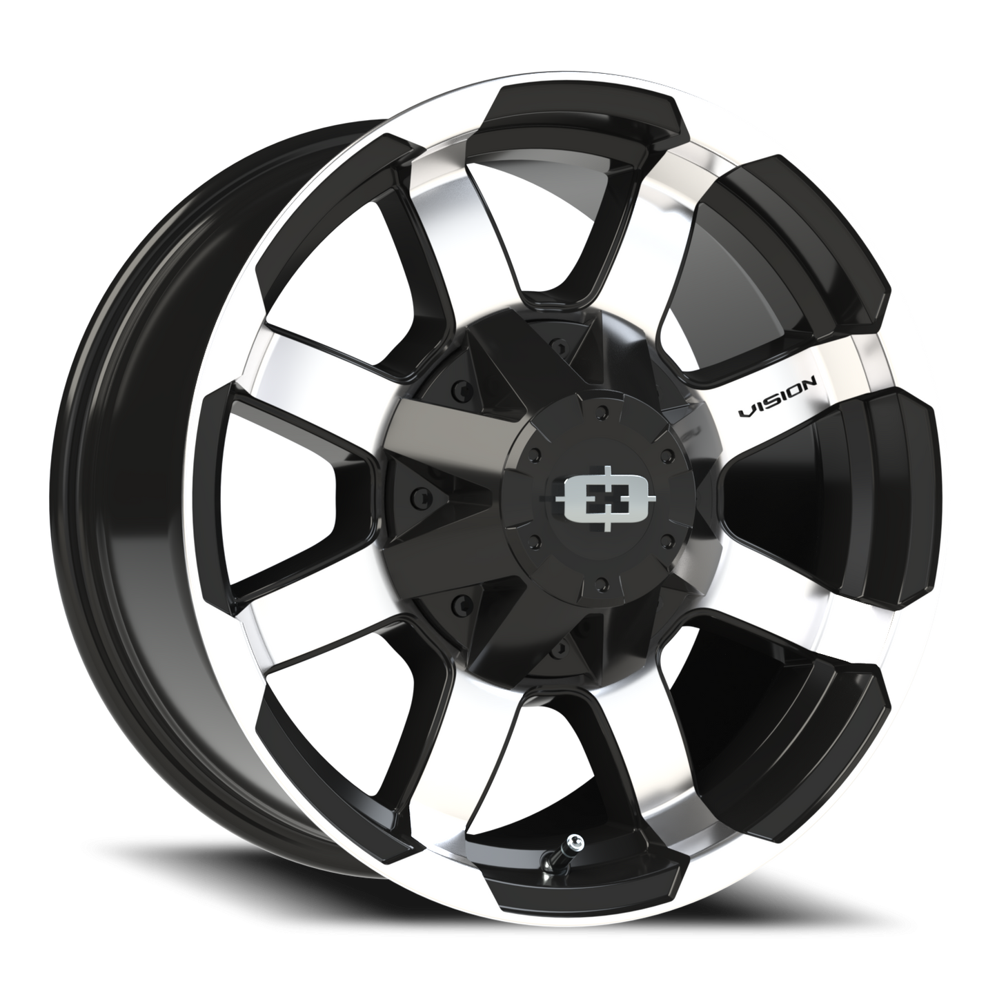Vision Valor 17X8.5 Gloss Black Machined Face Wheel