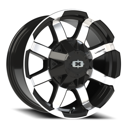 Vision Valor 17X8.5 Gloss Black Machined Face Wheel