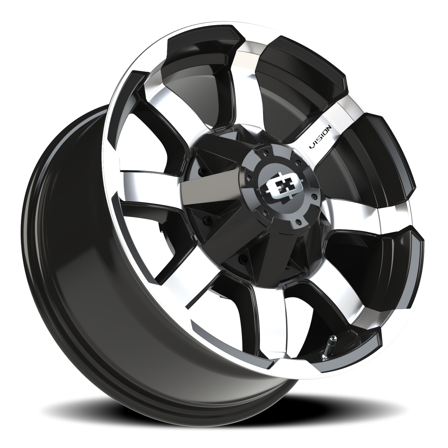 Vision Valor 17X8.5 Gloss Black Machined Face Wheel