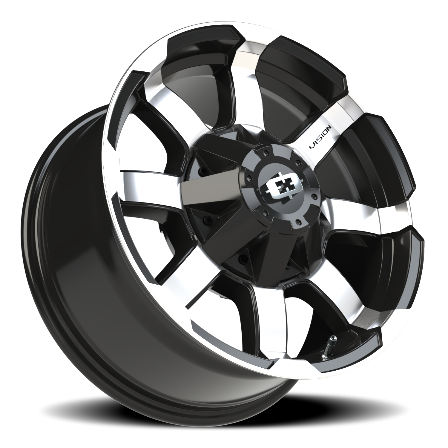 Vision Valor 17X8.5 Gloss Black Machined Face Wheel