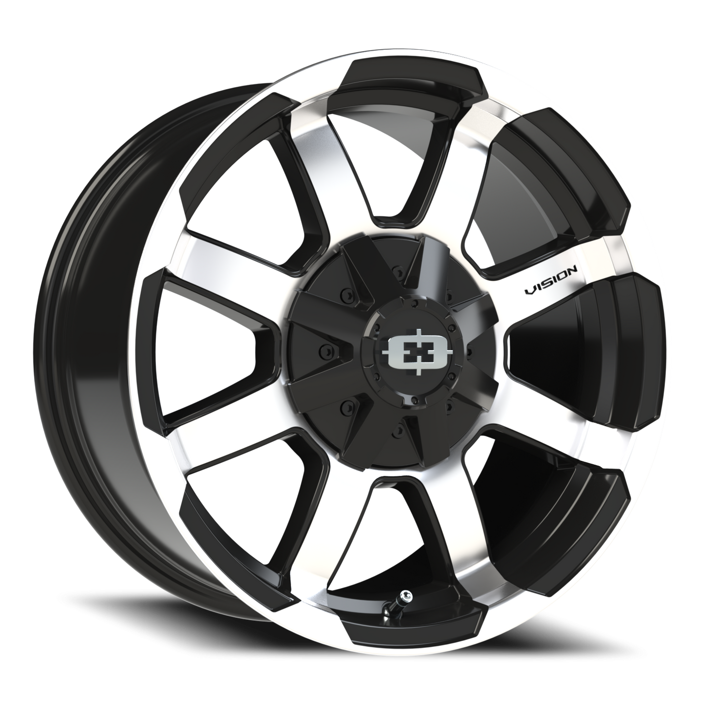 Vision Valor 17X8.5 Gloss Black Machined Face Wheel