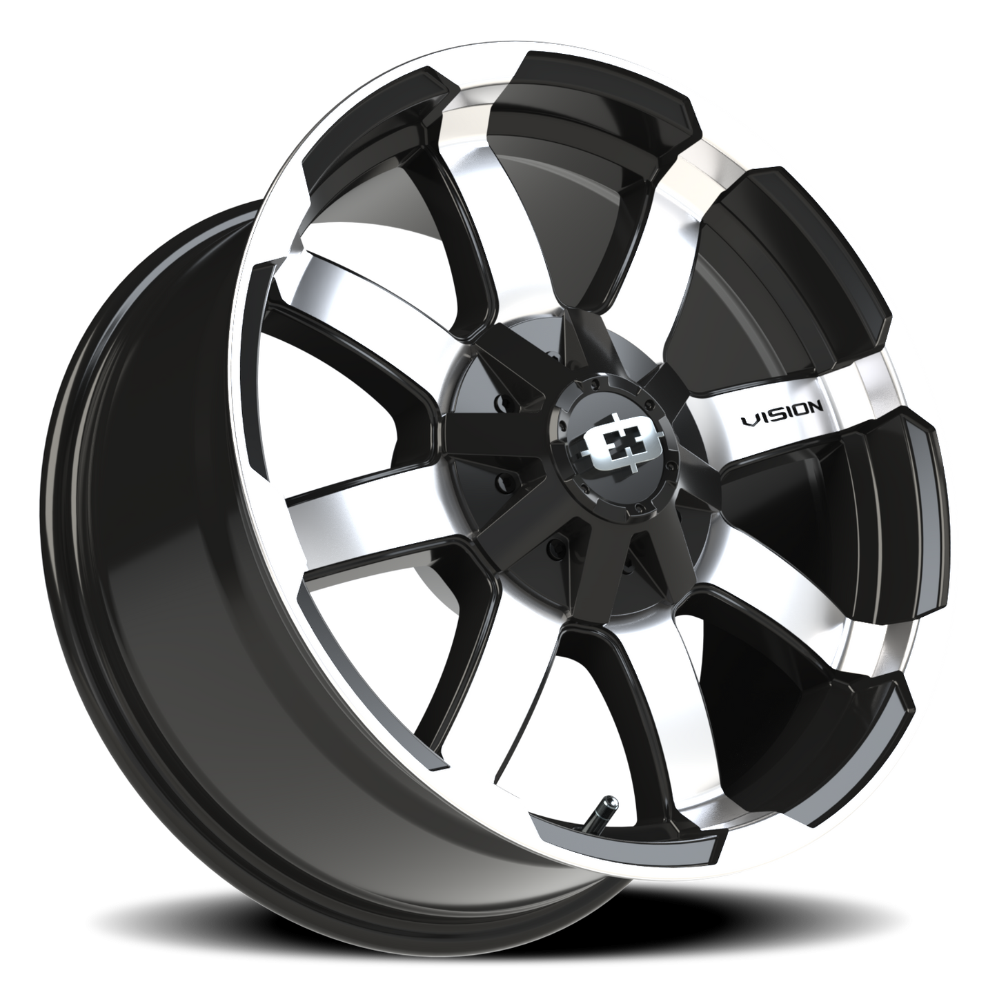 Vision Valor 18X8.5 Gloss Black Machined Face Wheel